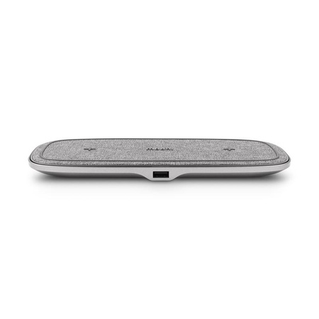 Moshi Sette Q - Podwójna bezprzewodowa ładowarka indukcyjna Qi do iPhone i Android (Nordic Grey)