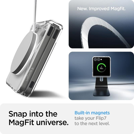 ETUI MAGSAFE SPIGEN DO GALAXY Z FLIP 7, Przezroczyste, Magnetyczne, Case