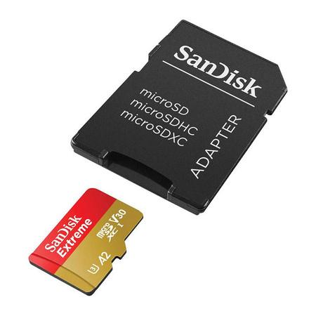 SanDisk Extreme microSDXC - Karta pamięci 128 GB A2 V30 UHS-I U3 190/90 MB/s z adapterem