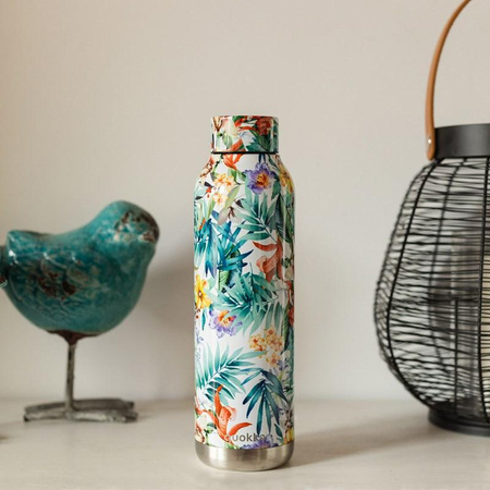 Quokka Solid - Termo láhev z nerezové oceli 630 ml (Orchid Garden)