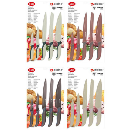 Alpina - Stainless steel knife set (beige)