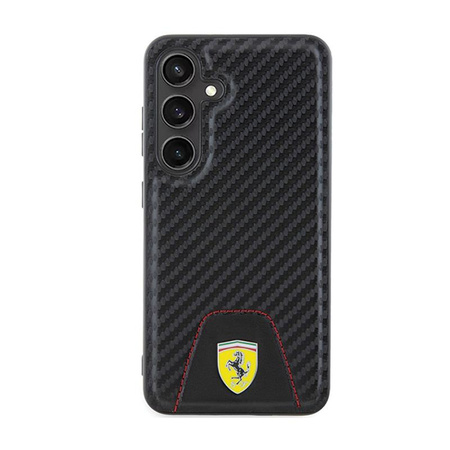 Ferrari Carbon Stitched Bottom - Schutzhülle für Samsung Galaxy S24 (schwarz)