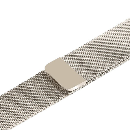 Crong Milano Steel – Rozsdamentes acél szíj Apple Watch 38/40/41/42 mm-hez (pezsgőszín)