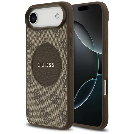 ETUI DO IPHONE AIR do MAGSAFE GUESS ORYGINALNE BRĄZOWE SKÓRZANE MODNE CASE