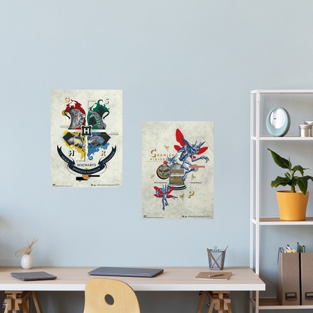 Plakaty na Ścianę Harry Potter Hogwart Chochliki do Pokoju Dziecka Zestaw