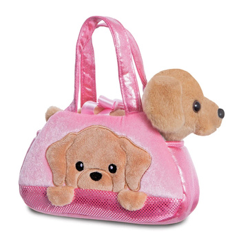 Fancy Pals – PeekaBoo Labrador Peluche in una borsa rosa 20 cm Ecologico