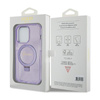 Guess Ring Stand Script Glitter MagSafe - iPhone 15 Pro Max Case (purple)