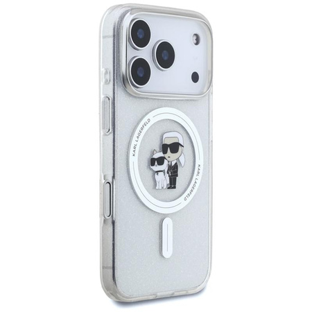 Karl Lagerfeld IML Karl Choupette Glitter MagSafe - Case for iPhone 17 Pro Max (transparent)