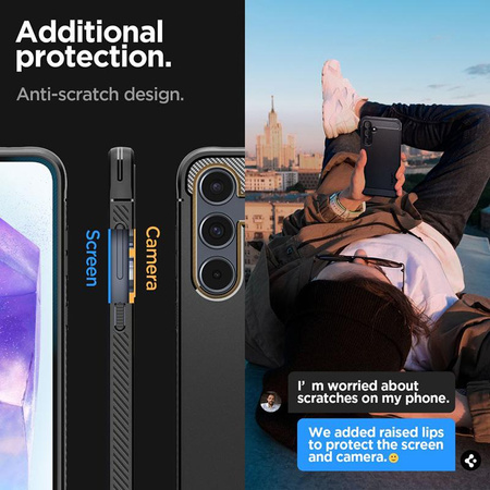 Spigen Rugged Armor - pouzdro pro Samsung Galaxy A55 5G (matně černé)