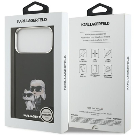ETUI DO IPHONE 17 PRO MAX do MAGSAFE KARL LAGERFELD ORYGINALNE CZARNE MODNE