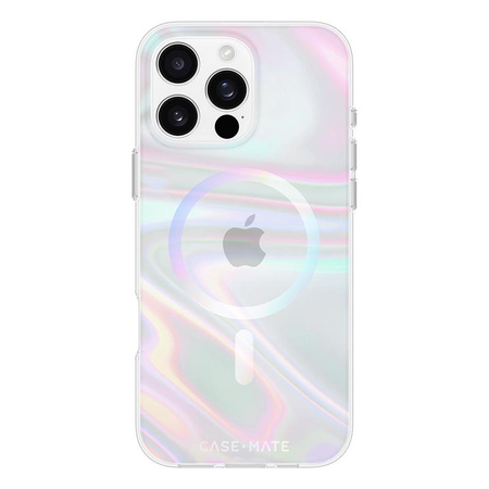 Etui Case-Mate Soap Bubble MagSafe do iPhone 16 Pro Max – Efekt Tęczowej Poświaty