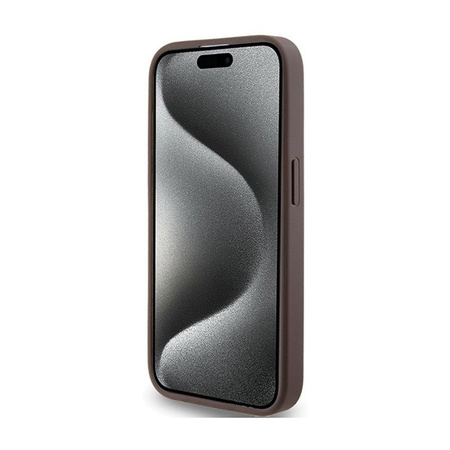 Guess 4G Metal Gold Logo - iPhone 15 Pro Case (brown)