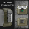 Spigen Lock Fit - Pancerne etui do Apple AirPods Pro 1 / 2 (Vintage Khaki)