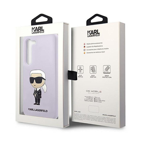 Karl Lagerfeld Silicone NFT Ikonik - Hülle für Samsung Galaxy S23+ (Violett)