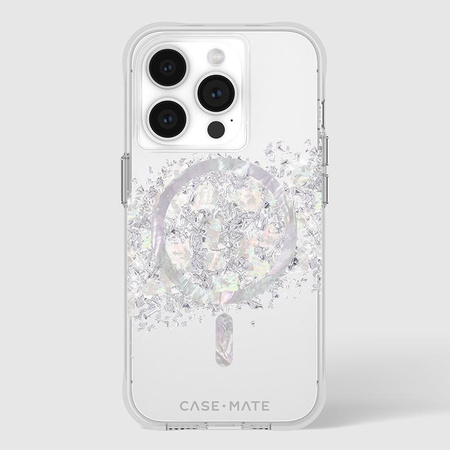 Case-Mate Karat MagSafe - Coque pour iPhone 15 Pro décorée de nacre (A Touch of Pearl)