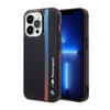 BMW Tricolor Stripe - iPhone 14 Pro Max Tasche (Schwarz)