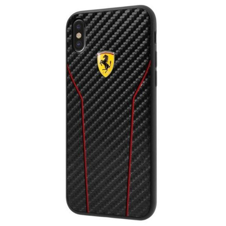 Ferrari Racing Carbon - Coque pour iPhone X (noir)