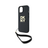 DKNY Wrist Strap Stock Logo - Pouzdro pro iPhone 14 / 15 / 13 (Černá)
