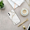 Crong Marble Case - Coque pour iPhone 12 Mini (blanc)