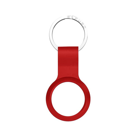 PURO ICON Case - Silikonový kroužek na klíče pro Apple AirTag (červený)
