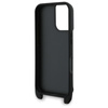 Karl Lagerfeld Saffiano Karl & Choupette Metal Pin CBDY Strap - iPhone 16 Case (black)