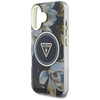 Guess Glitter Flowers Triangle Buttons MagSafe - Case for iPhone 16 (black)