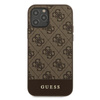 Guess 4G Bottom Stripe Kollektion - iPhone 12 Pro Max Tasche (braun)
