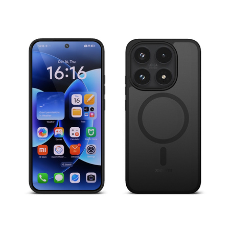 Crong Hybrid matt mágneses - Xiaomi 17 MagSafe tok (fekete)