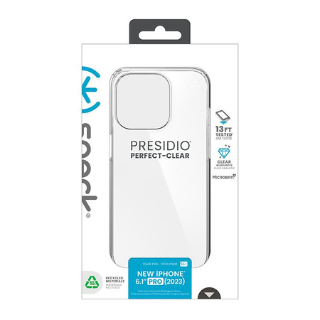 Speck Presidio Perfect-Clear - iPhone 15 Pro Case (Clear)