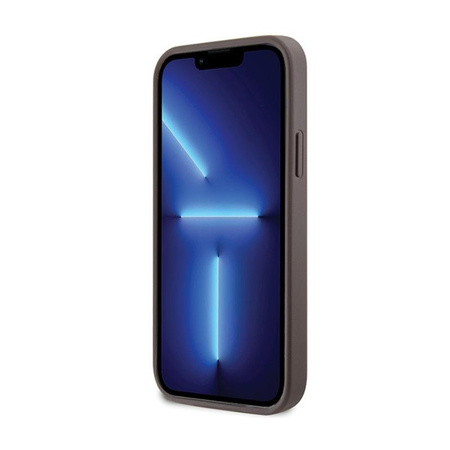 Guess Crossbody 4G Metal Logo - pouzdro pro iPhone 12 / iPhone 12 Pro (hnědé)