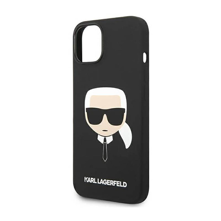 Karl Lagerfeld Silikonové pouzdro Iconic Karl`s Head - iPhone 14 (černé)