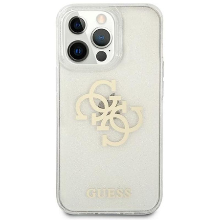 Guess Glitter 4G Big Logo - iPhone 13 Pro Max Tasche (Transparent)