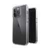 Speck Presidio Perfect-Clear mit Glitter - iPhone 13 Pro Hülle mit MICROBAN-Beschichtung (Klar/Platin Glitter)