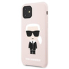 Karl Lagerfeld Fullbody Silicone Iconic - pouzdro pro iPhone 11 (růžové)