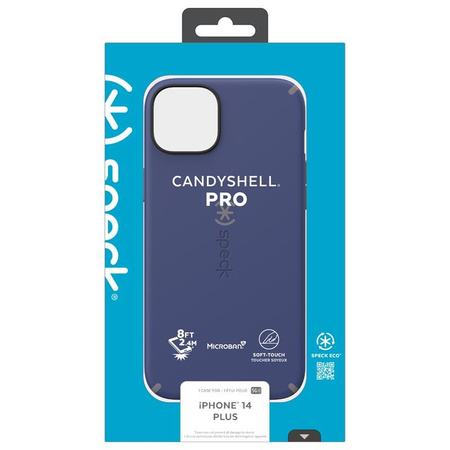Speck CandyShell Pro - iPhone 14 Plus tok MICROBAN bevonattal (poroszkék / felhős szürke)