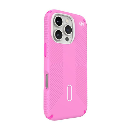 Speck Presidio2 Grip ClickLock & MagSafe - iPhone 16 Pro Hülle (True Pink / Shocking Pink / Weiß)