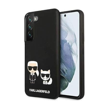 Karl Lagerfeld Szilikon Karl & Choupette - Samsung Galaxy S22+ tok (fekete)