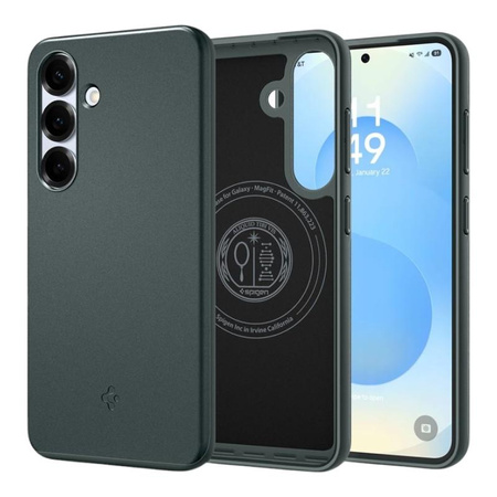 Spigen Thin Fit Mag MagSafe - Hülle für Samsung Galaxy S25 (Abyss Green)