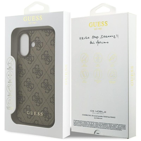 ETUI DO IPHONE 17 BRĄZOWE GUESS CLASSIC ORYGINALNE ELEGANCKIE MODNE CASE