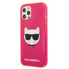 Karl Lagerfeld Choupette Head - Coque iPhone 12 Pro Max (Rose fluo)