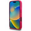 Guess Grained Flower Pattern MagSafe - étui pour iPhone 16 Pro (fuchsia)