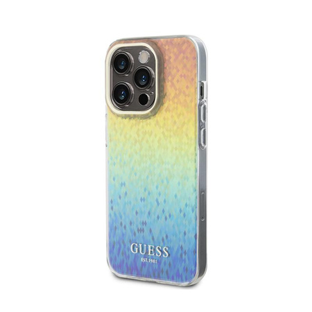 Guess IML Faceted Mirror Disco Iridescent - Schutzhülle für iPhone 15 Pro (Iridescent)