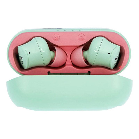 Pusheen - TWS casque Bluetooth sans fil avec étui de chargement (vert)