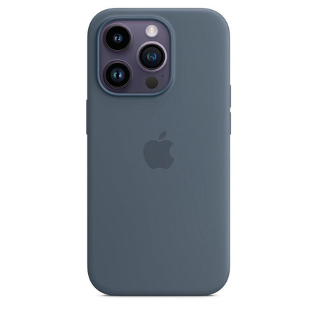 Silikonové pouzdro Apple - Silikonové pouzdro s MagSafe pro iPhone 14 Pro (bouřkově modré)