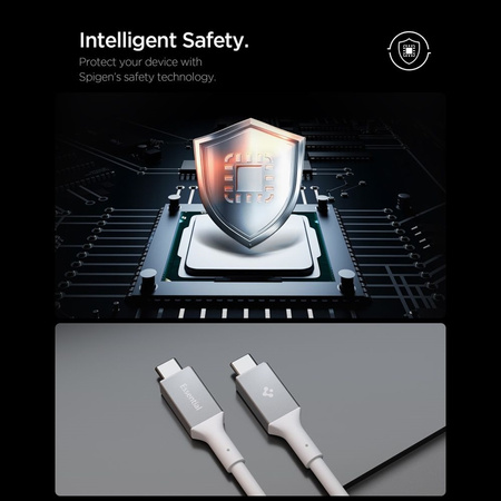 Spigen EB24012CC Essential - USB-C na USB-C PD kabel 240W 1,2 m (bílý)