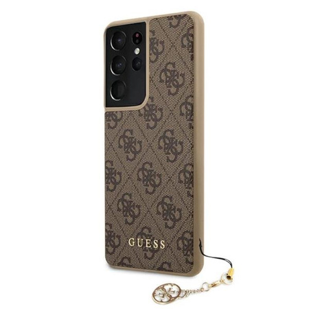 Guess 4G Charms Collection - Samsung Galaxy S21 Ultra tok (barna)