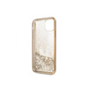 Guess 4G Peony Liquid Glitter - Etui iPhone 11 Pro (złoty)