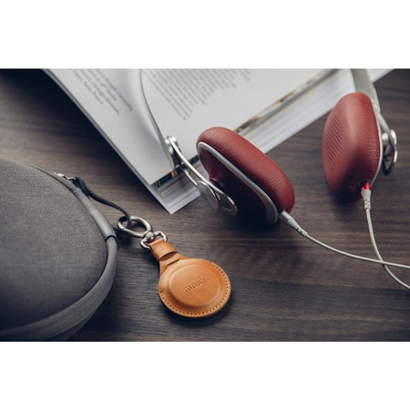 Moshi AirTag Schlüsselanhänger - Premium-Anhänger für Apple AirTag (Karamellbraun)