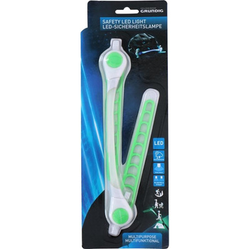 Grundig - Multifunkční LED páska na ruku pro jízdu na kole/běh (zelená)