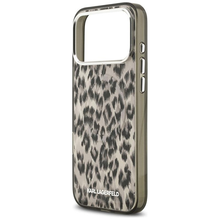 Karl Lagerfeld IML Leopard Pattern MagSafe - Pouzdro pro iPhone 17 Pro Max (hnědé)